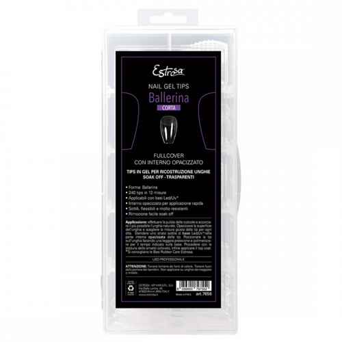 ESTROSA - Ballerina corta Nail Gel Tips misure 240 pz