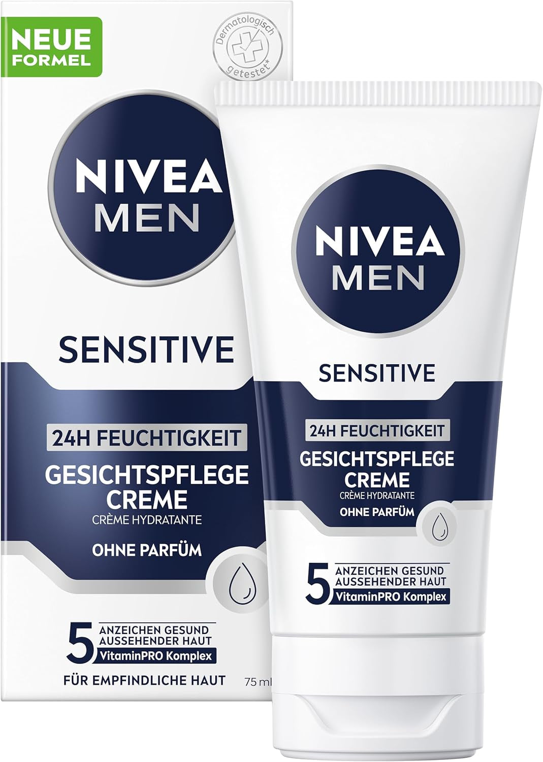 Crema Idratante Nivea Men Sensitive: Sollievo e Comfort per Pelli Sensibili in 24 Ore (75 Ml)