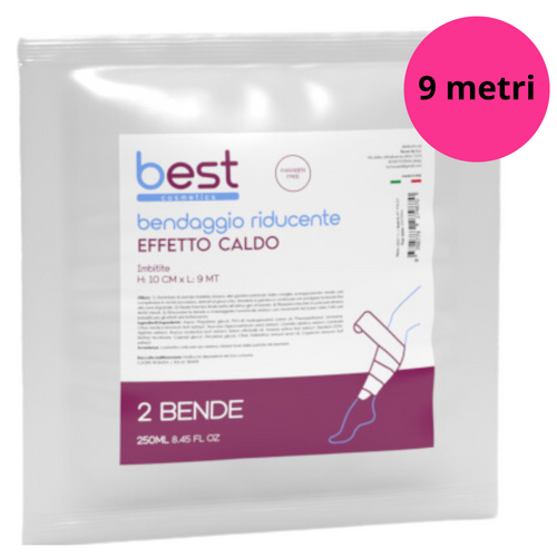 BEST COSMETICS - bendaggio riducente effetto caldo 10 cm * 9 mt