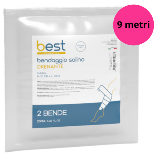 BEST COSMETICS - bendaggio salino drenante  10 cm  * 9 mt