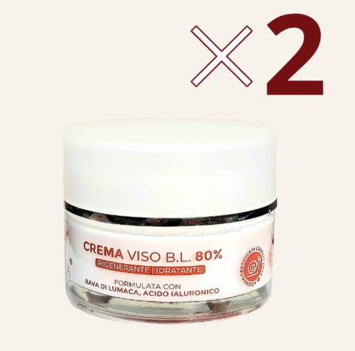 Crema viso alla bava di lumaca 80% kit X2