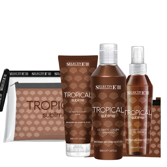 SELECTIVE - tropical sublime kit maschera + shampoo + olio + pochette