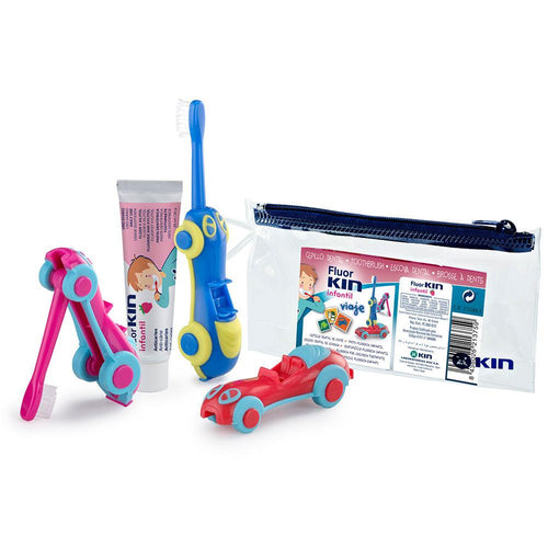 Kin Fluorkin Set Igiene Bambini Spazzolamento Divertente