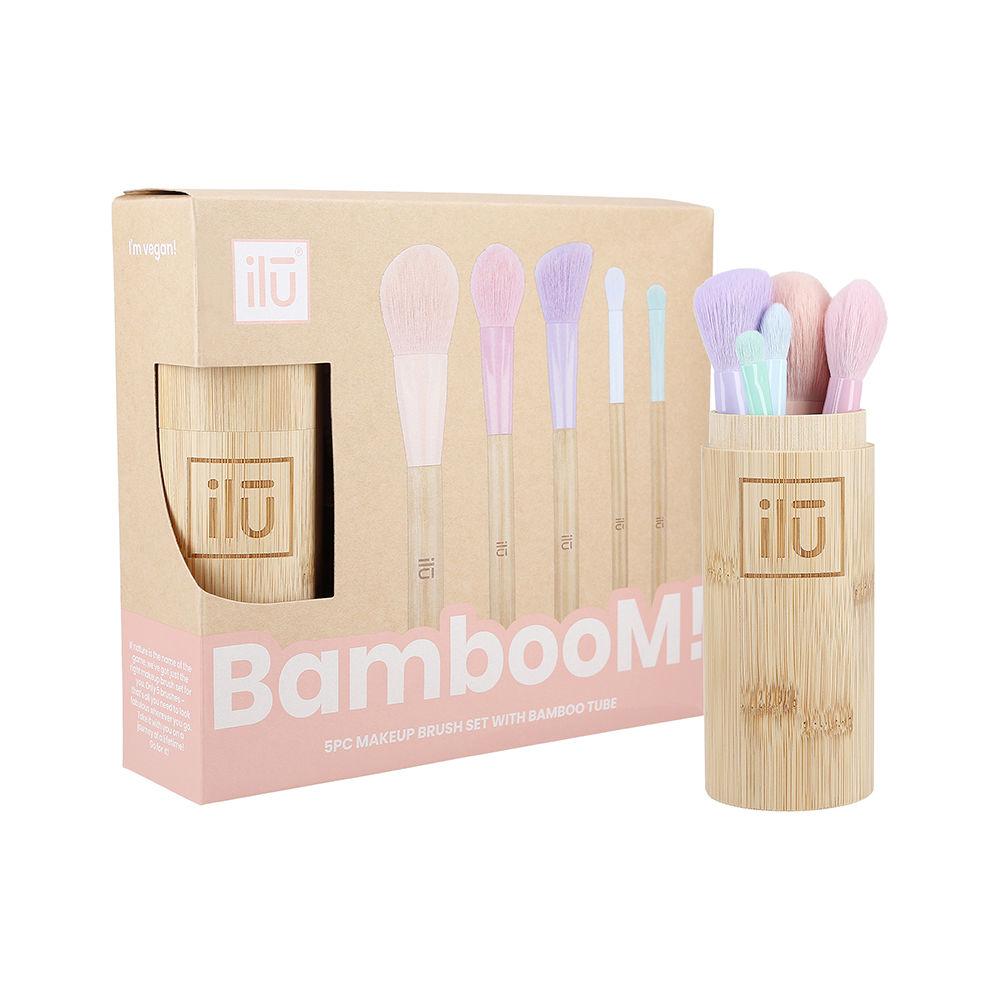 Ilū Bamboom Set Di Pennelli Makeup Pastello Eco Chic