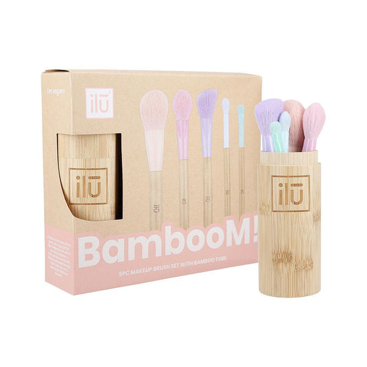 Ilū Bamboom Set Di Pennelli Makeup Pastello Eco Chic