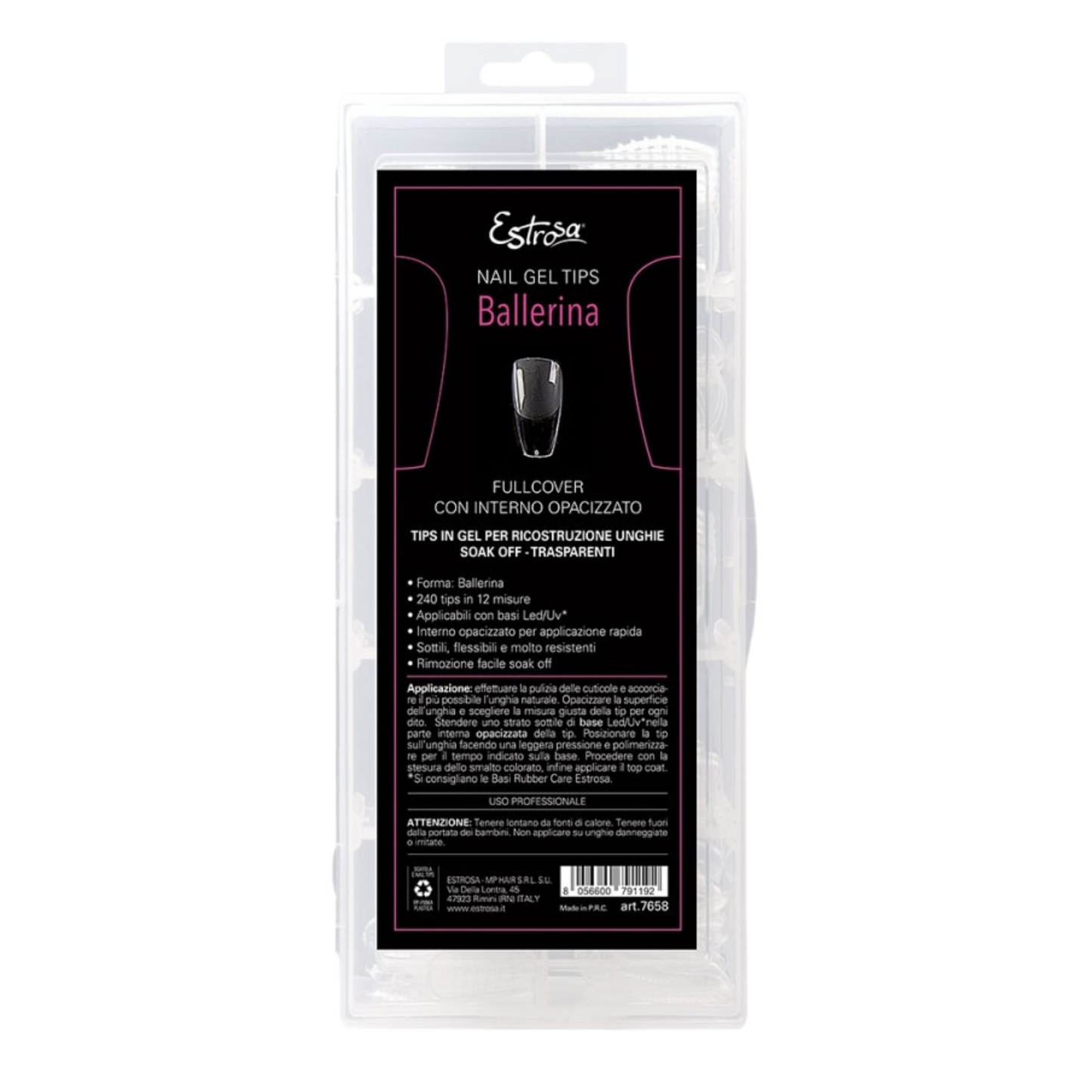 ESTROSA - Ballerina Nail Gel Tips Estrosa 12 misure 240 pz