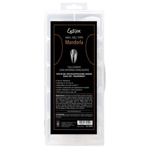 ESTROSA - Mandorla Nail Gel Tips Estrosa 12 misure 240 pz