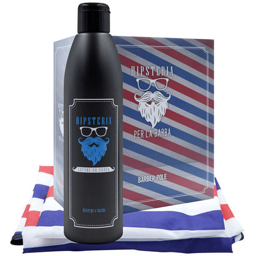 HIPSTERIA COFANETTO SAPONE BARBA E BAFFI 250 ML + MANTELLINA