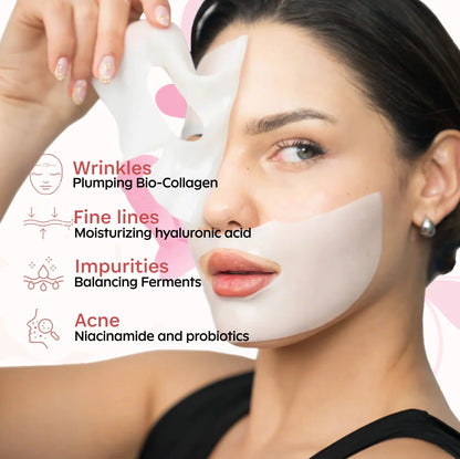 4 MASCHERE Bio-Collagen + Siero Sadoer 4 in 1 COMBO PERFETTA