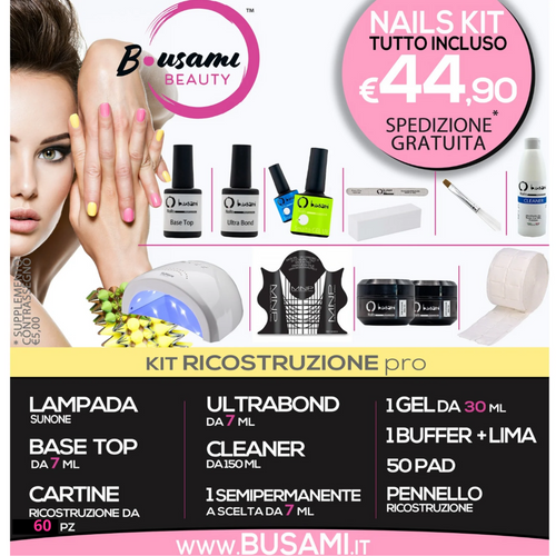 B.USAMI NAILS PROFESSIONAL - Kit ricostruzione pro completo 1 colore a scelta