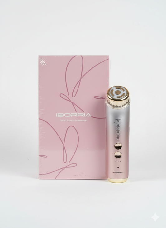 IBORRIA 6-in-1 Professional Facial Device: This advanced Radio Frequency (RF) and EMS massager delivers high-frequency treatments for powerful anti-aging, wrinkle reduction, and deep skin cleansing.