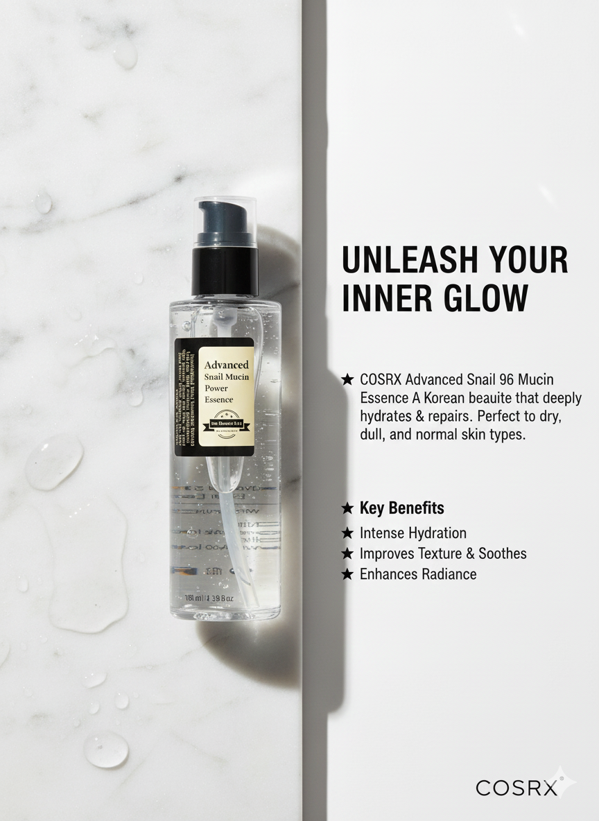 Snail Mucin power essential, moisturizing serum